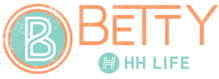 The Betty cyan and orange main logo with HH Life logo (horizontal)